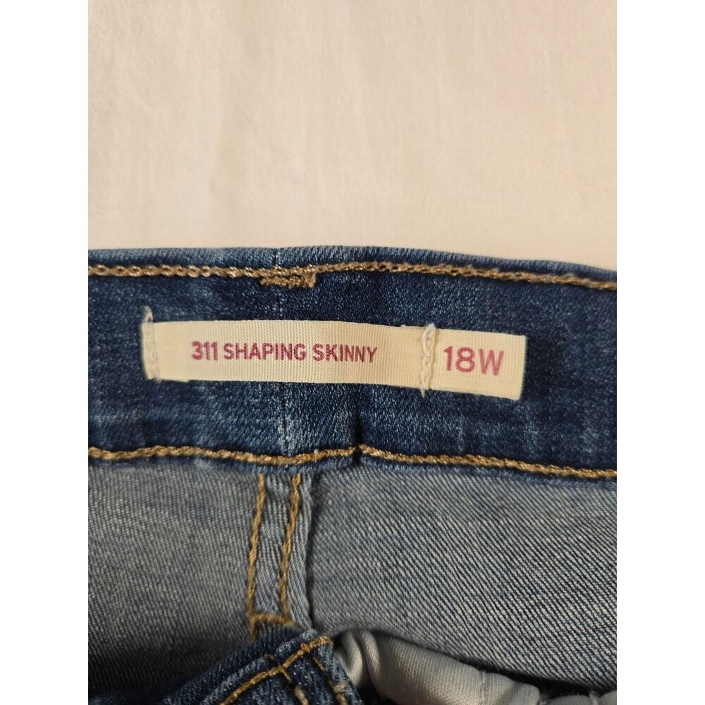 Levi's 311 Shaping Skinny Jeans 18W Femme Blue Denim Midrise Stretch - Picture 4 of 16